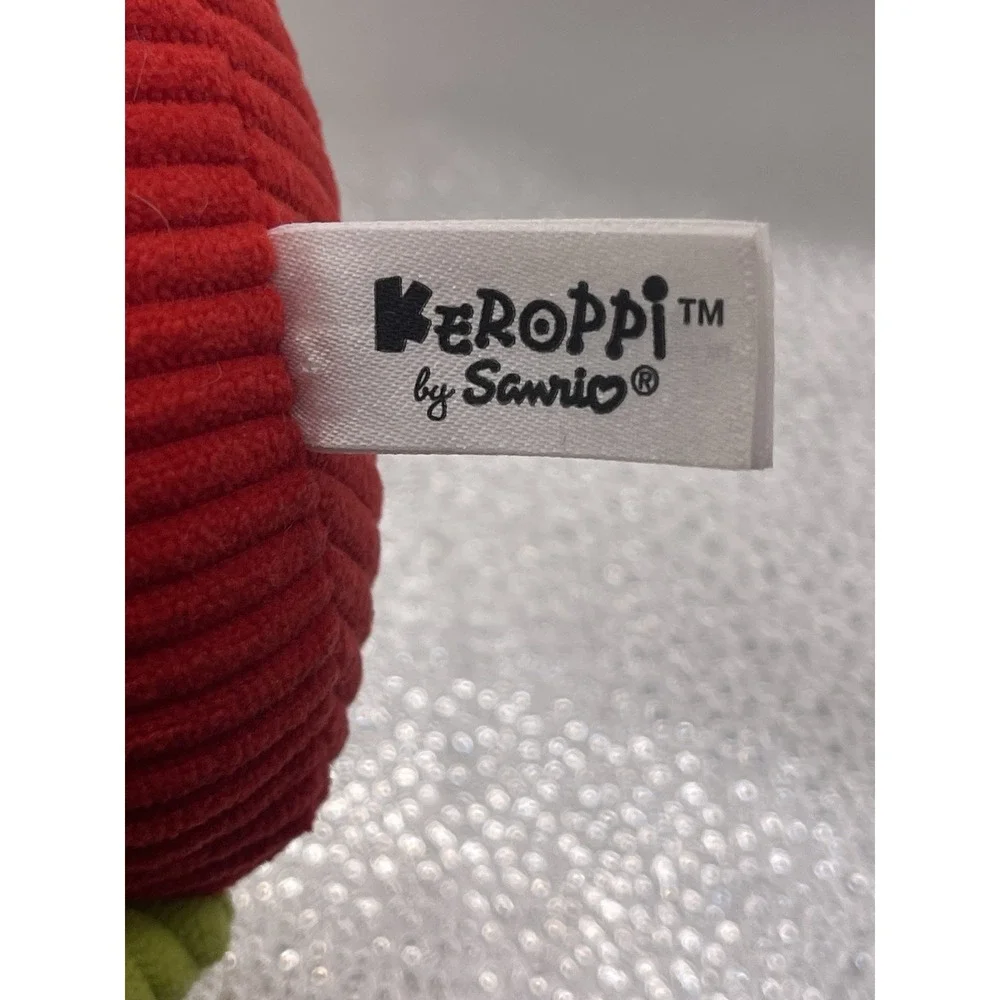 Sanrio KEROPPI Corduroy Plush Red White Stripe 8